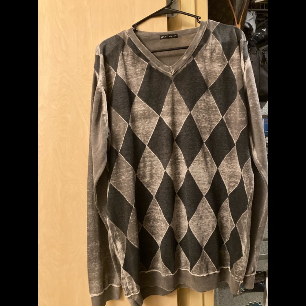 Men’s Thin Argyle Sweater